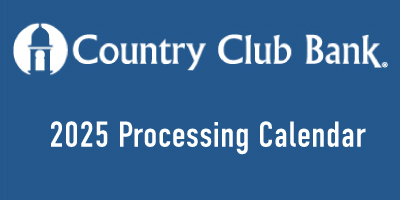 2025 Processing Calendar