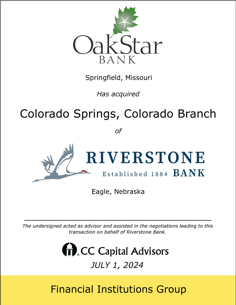 Oakstar / Riverstone transaction transaction